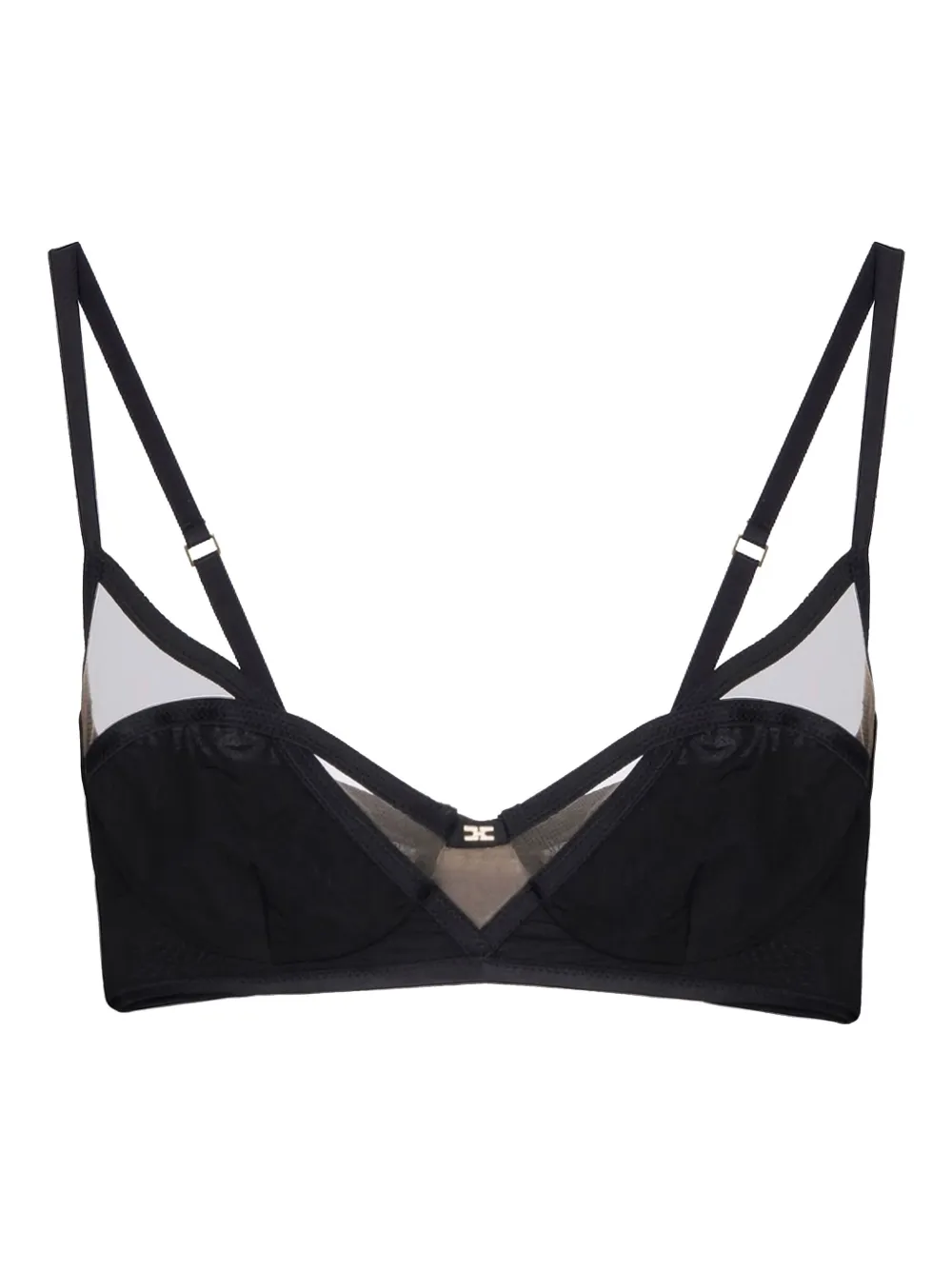 Elisabetta Franchi Bralette met doorzichtige vlakken Zwart