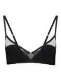 Elisabetta Franchi sheer panelled bralette - Black