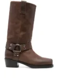 Paris Texas 45mm buckle-strap leather boots - Brown