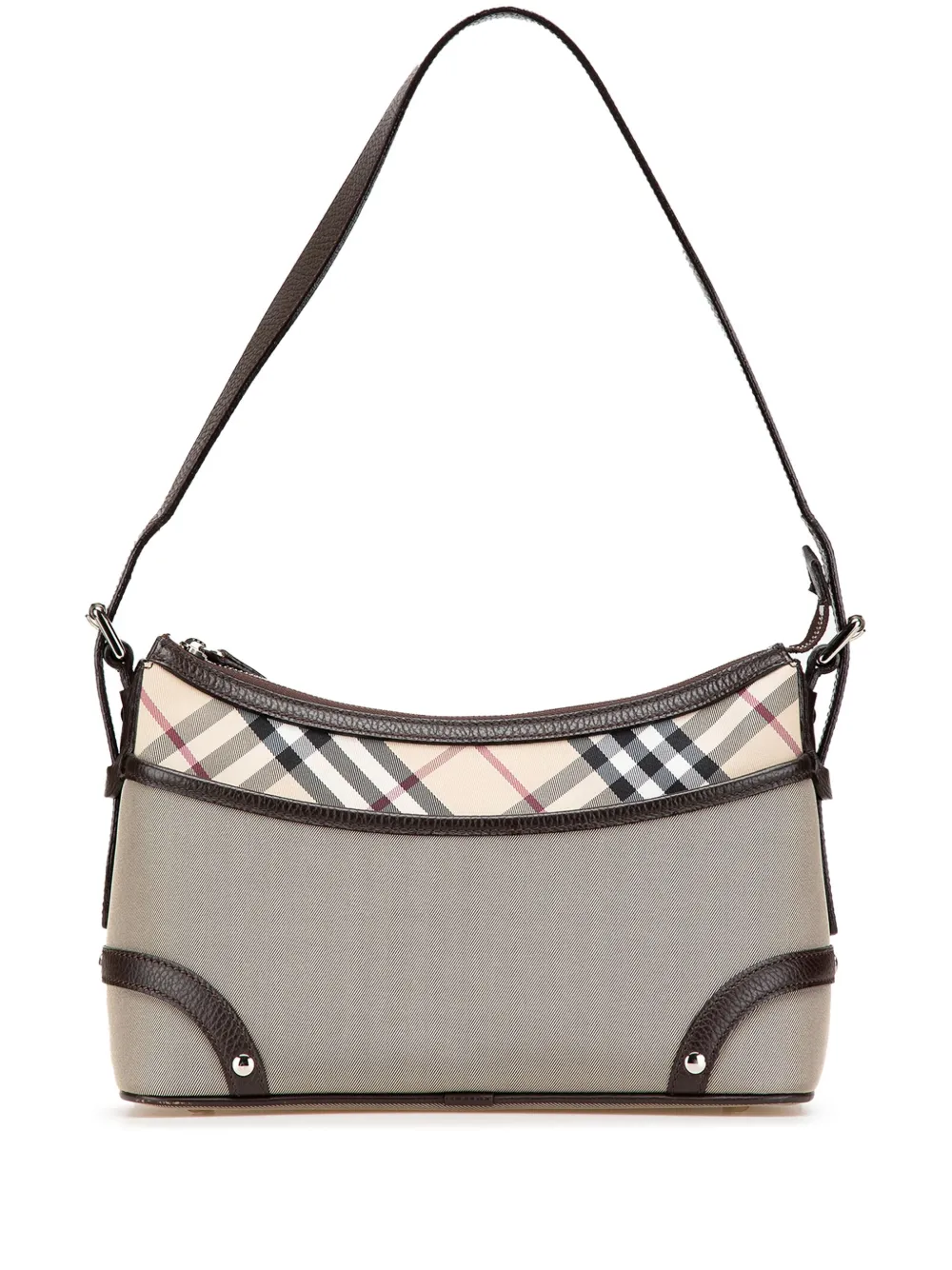 Burberry Pre-Owned 2000-2017 Nova Check Trimmed Canvas shoulder bag | Grey | Image 1