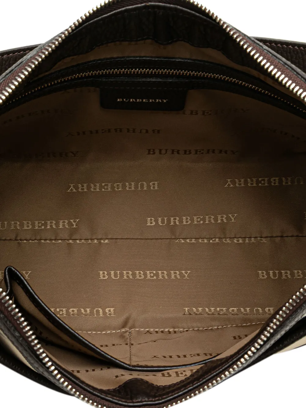 Pre-owned Burberry 2000-2017 Nova Check Trimmed Canvas Shoulder Bag