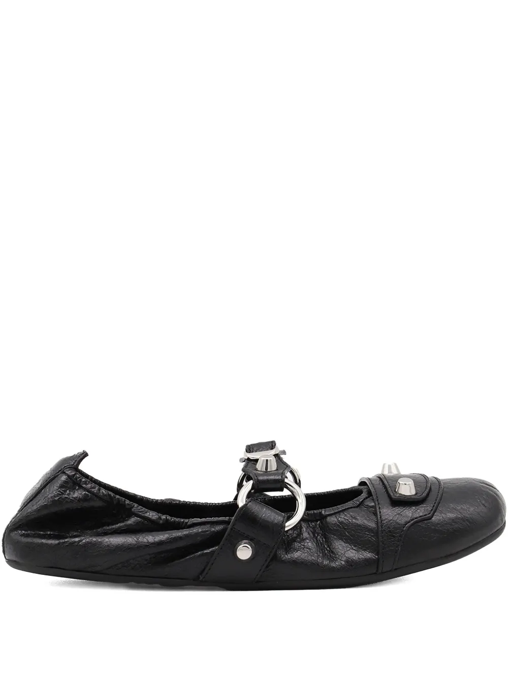 Balenciaga Le City buckle-embellished leather flats
