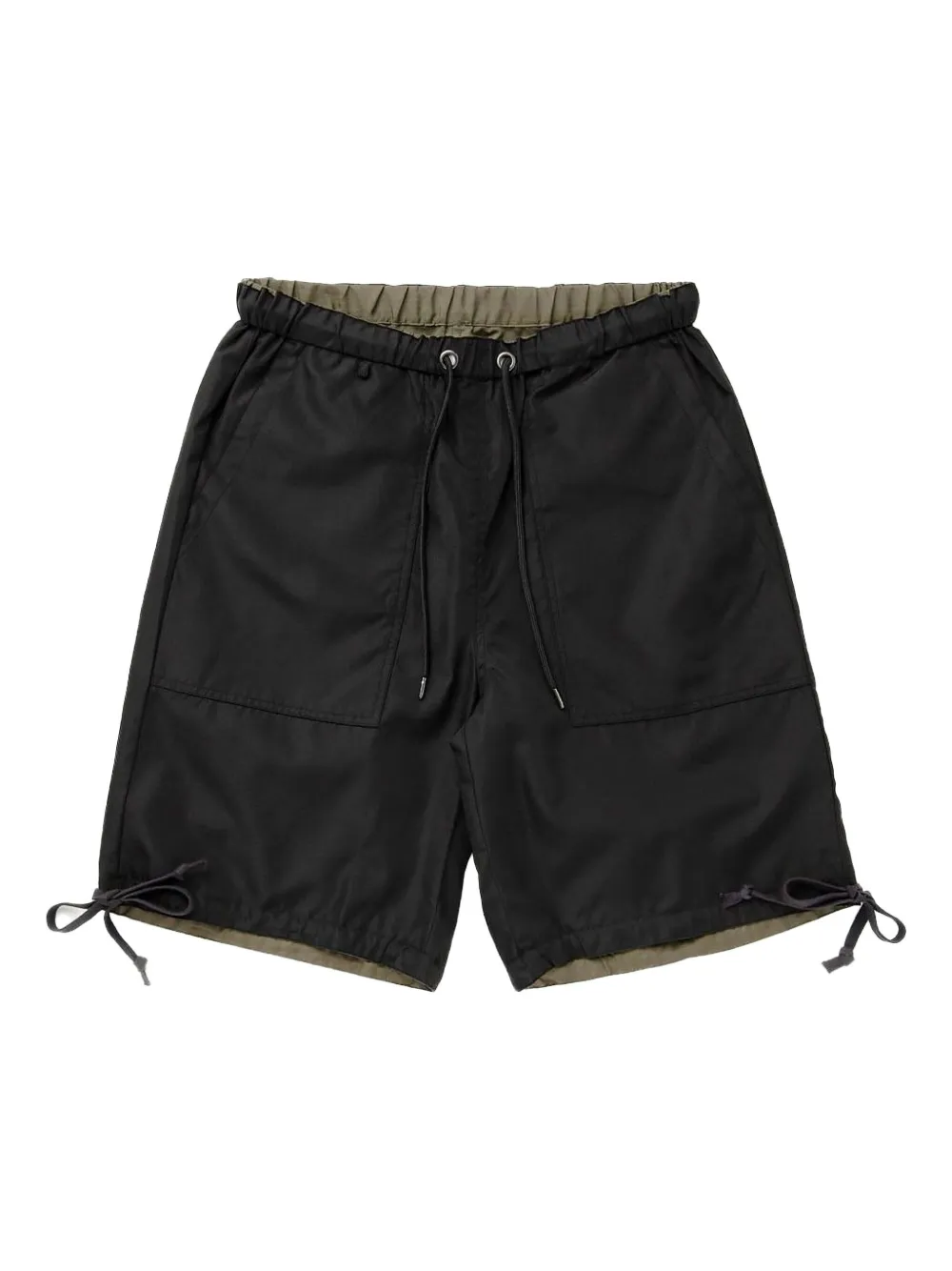 Taion drawstring-waist pocketed shorts | Black | Image 1