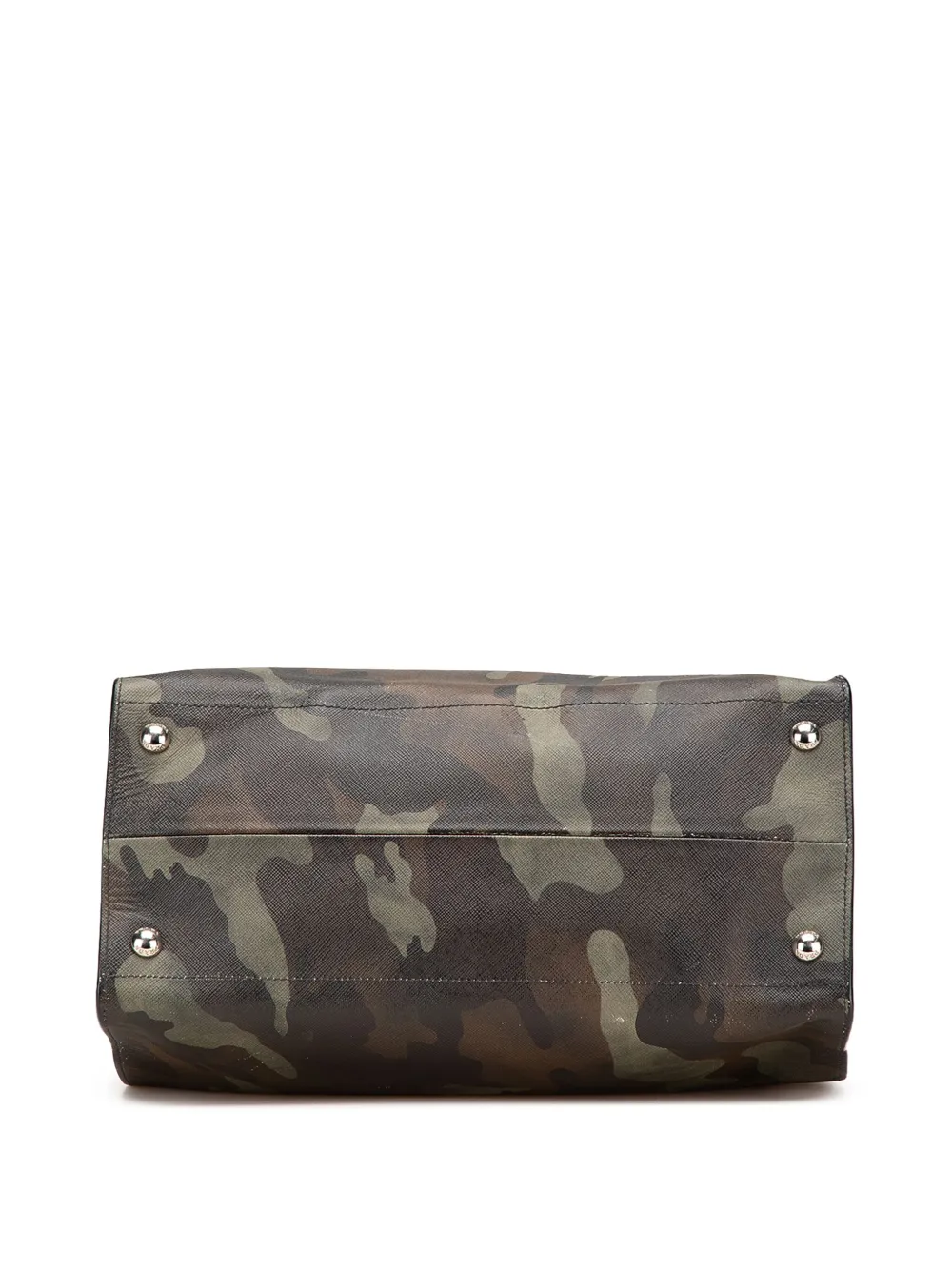 Pre-owned Prada 2013-2025 Saffiano Camouflage Soft Military Convertible Tote Satchel