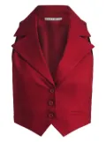 alice + olivia cropped vest - Red