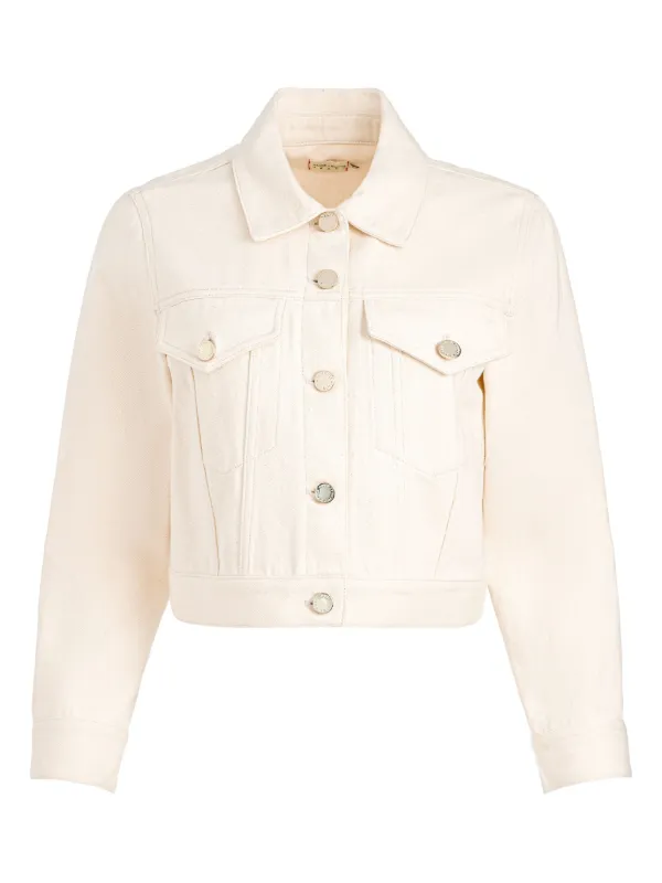 Alice Olivia Lana Denim Jacket Neutrals FARFETCH ID