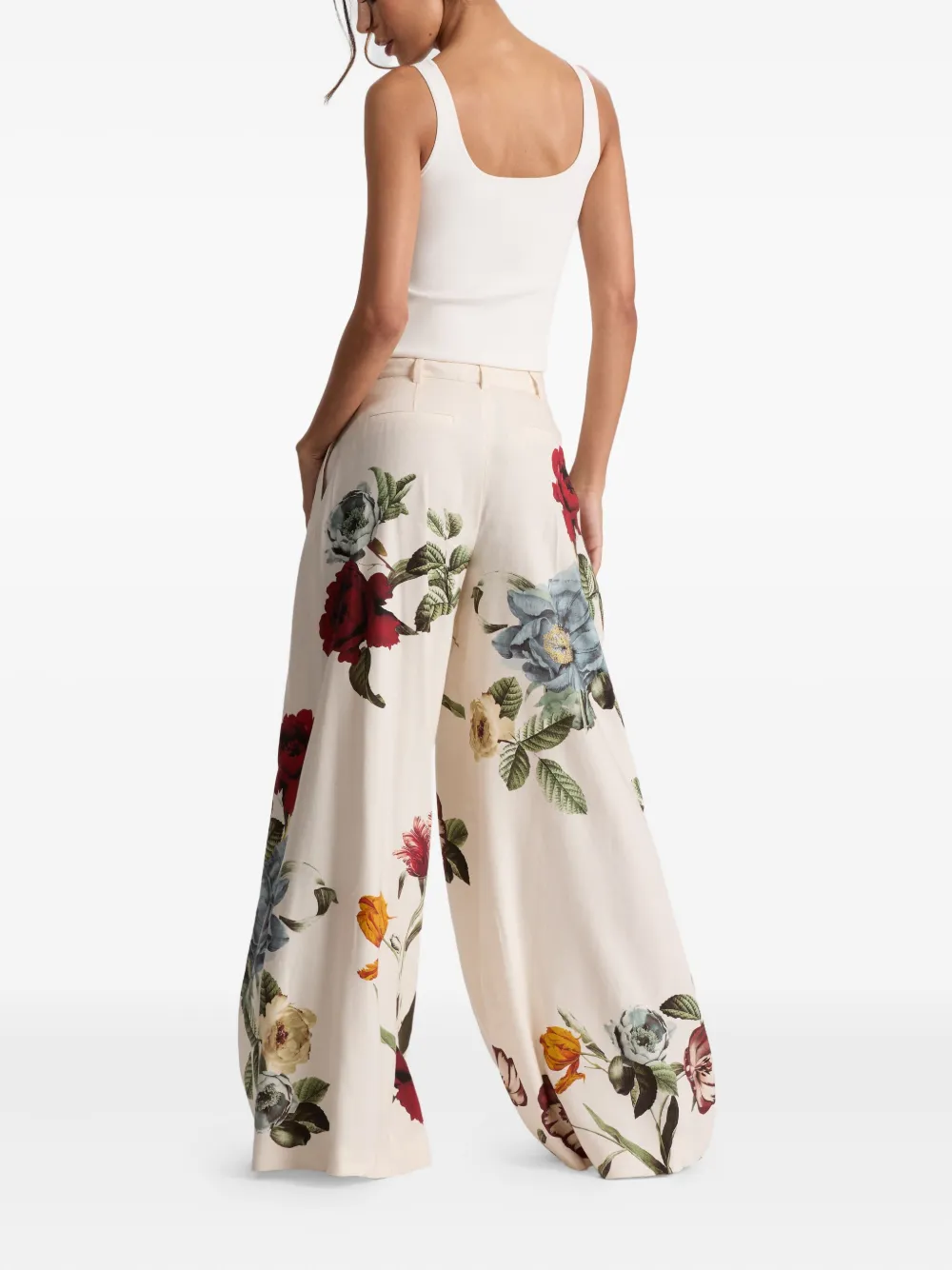 alice + olivia Plooibroek met bloemenprint Beige