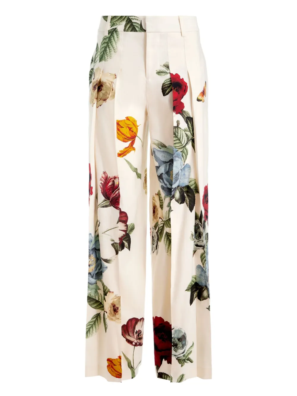 Alice + olivia Plooibroek met bloemenprint Beige