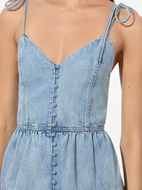 Alice + Olivia Shanti Denim Mini Dress, Size 10 Alice + Olivia Shanti Denim Mini Dress, Size 10