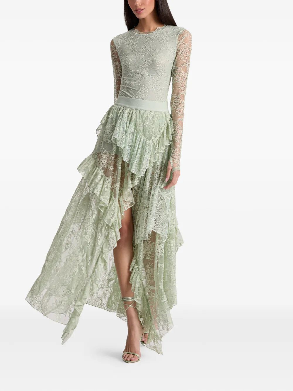 alice + olivia Rok met ruche Groen