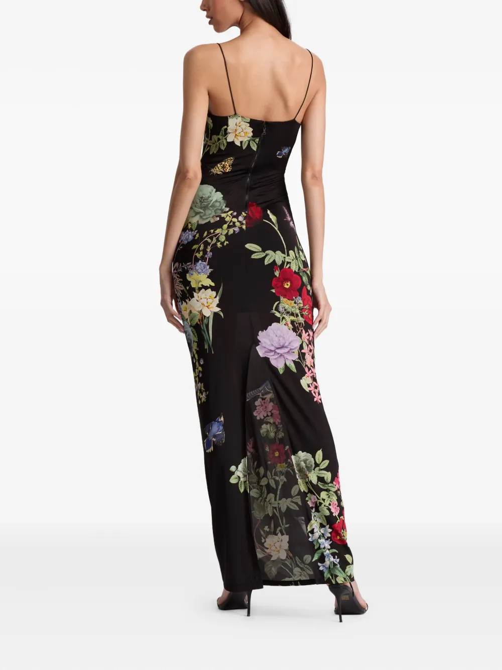alice + olivia Maxi-jurk met bloemenprint Zwart