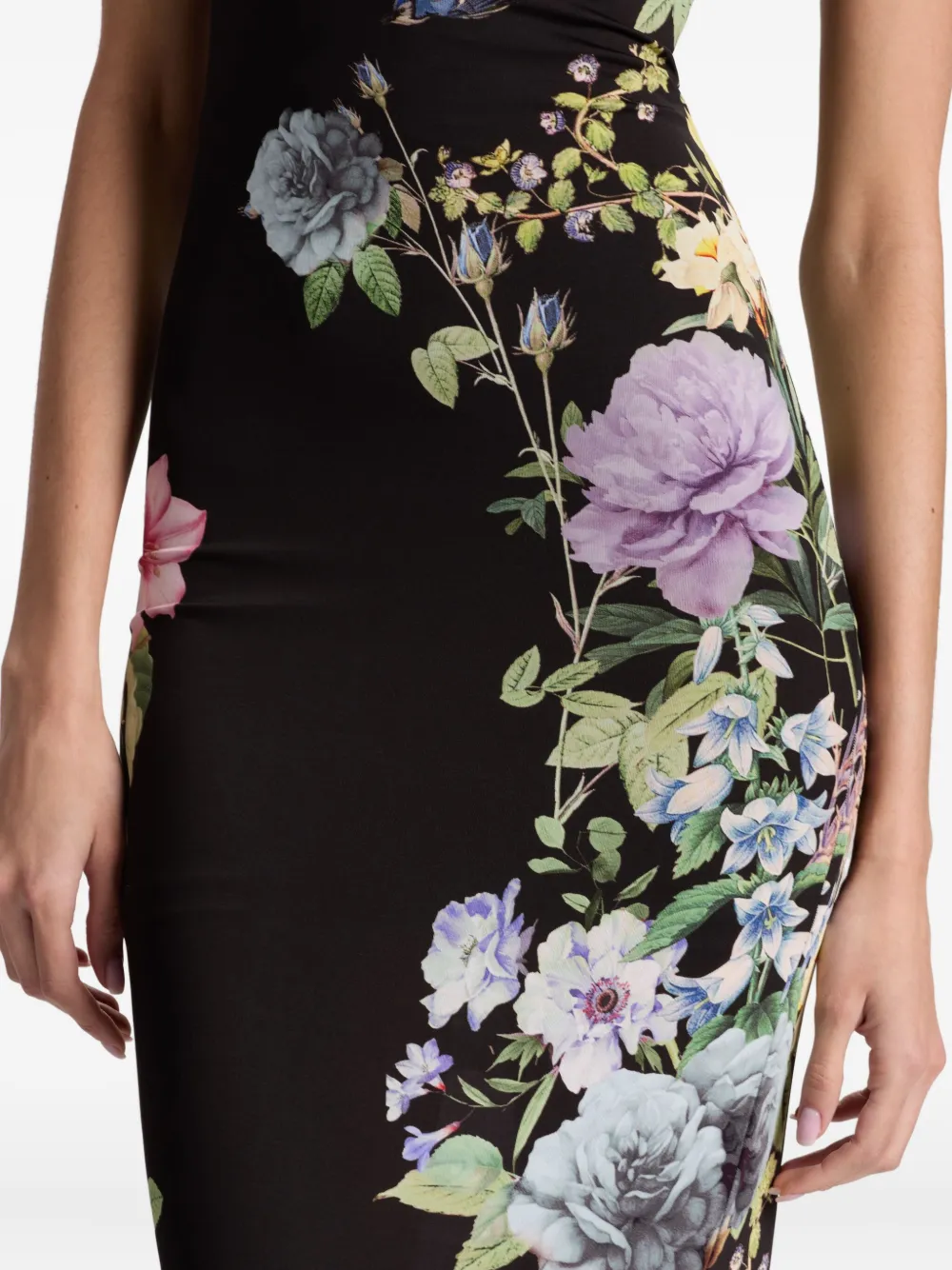 alice + olivia Maxi-jurk met bloemenprint Zwart