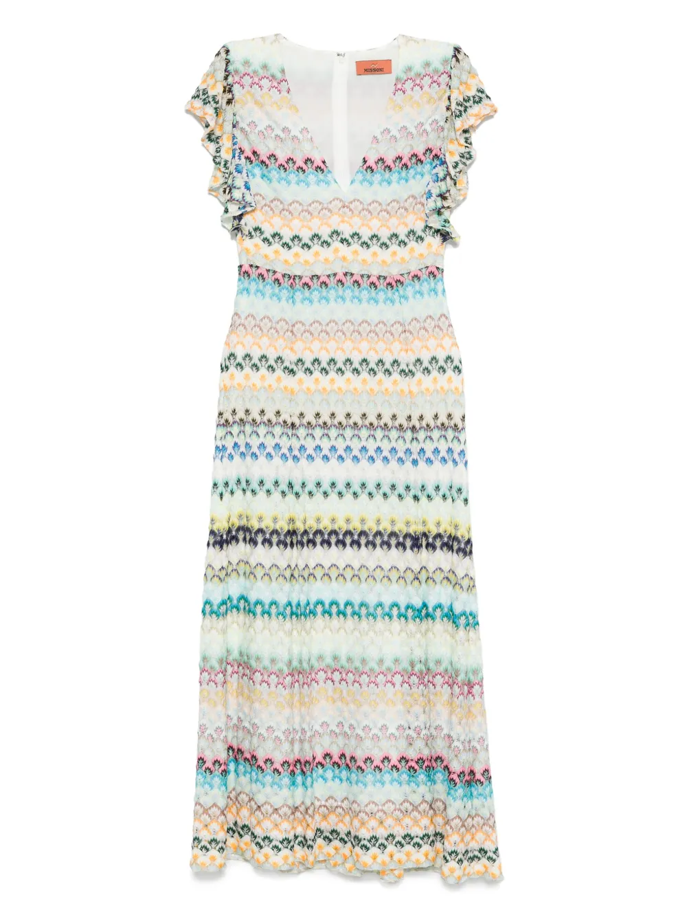 V-neck midi dress