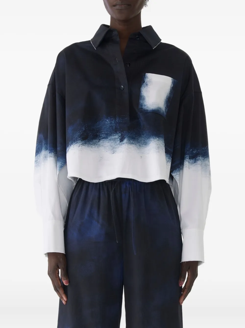 Jason Wu Collection ombré-print shirt | Blue | Image 1
