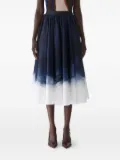 Jason Wu Collection ombré-print midi skirt - Blue