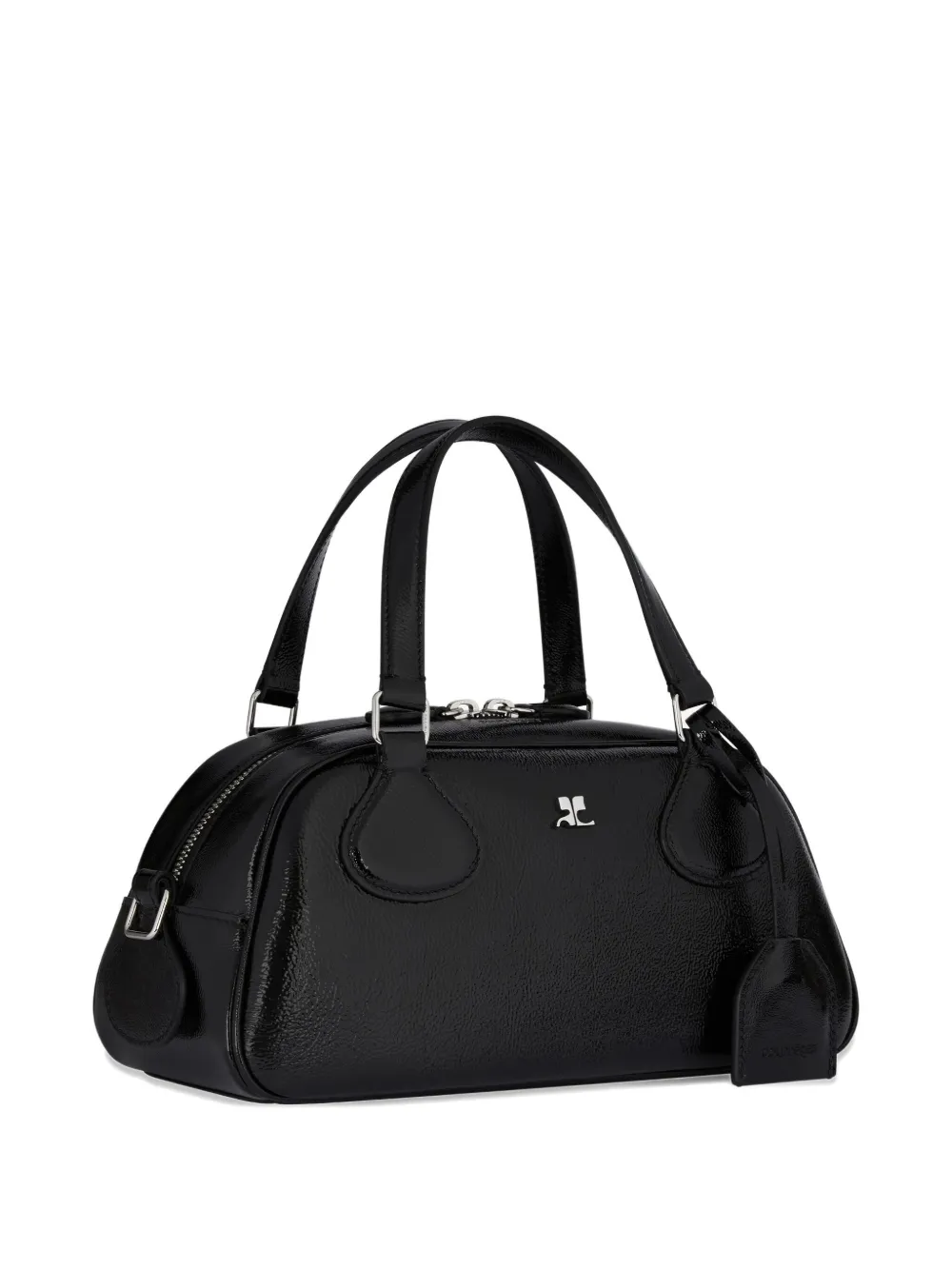 Courrèges Friday leren tas met handgreep Zwart