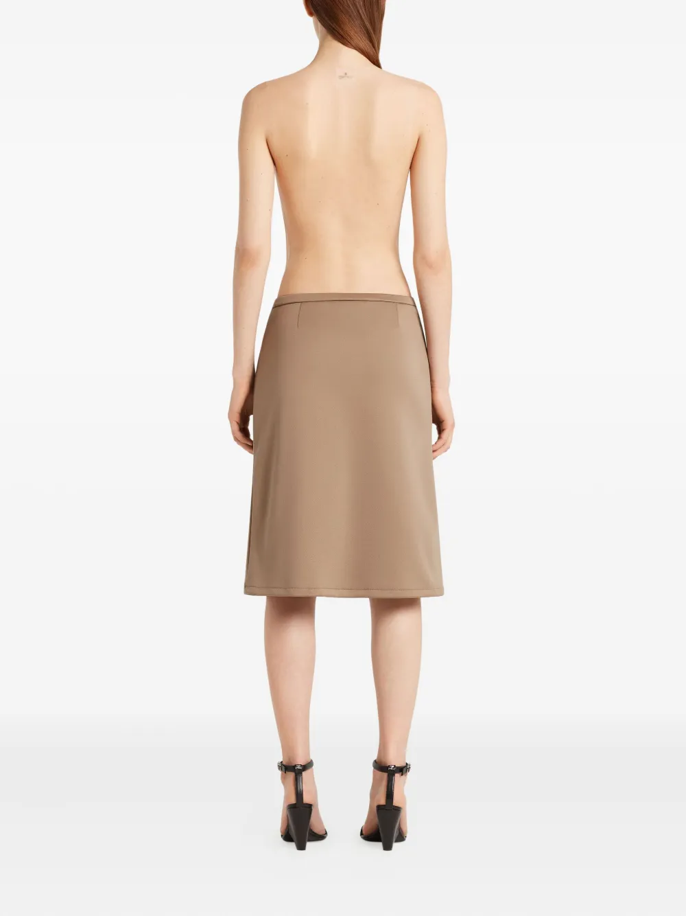 Courrèges Illusion body met kant Beige