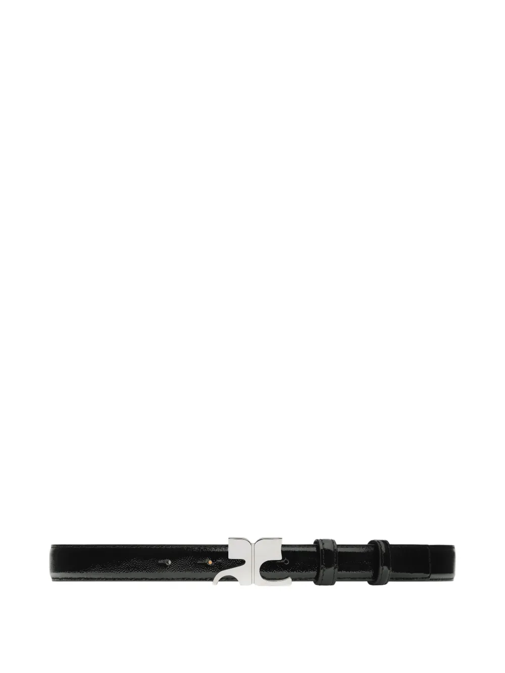 Courrèges buckle leather belt Zwart
