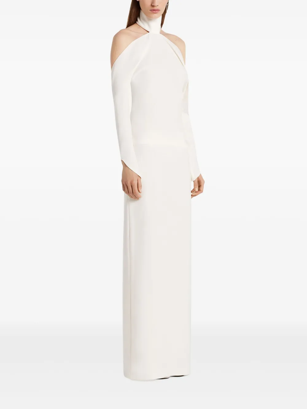 Courrèges Asymmetrische jurk met schouderdetail Wit