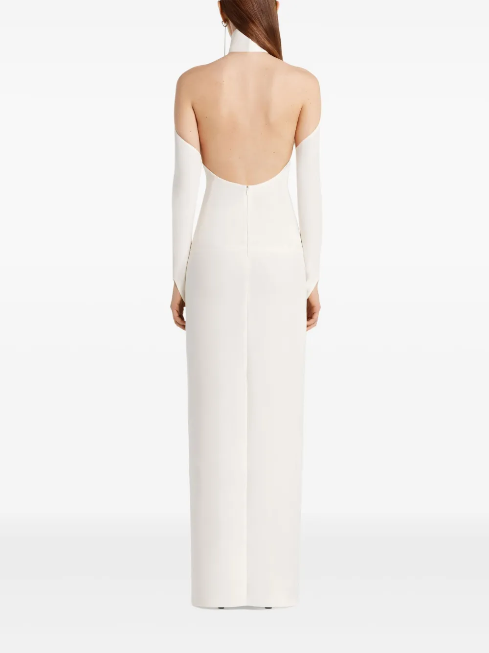 Courrèges Asymmetrische jurk met schouderdetail Wit