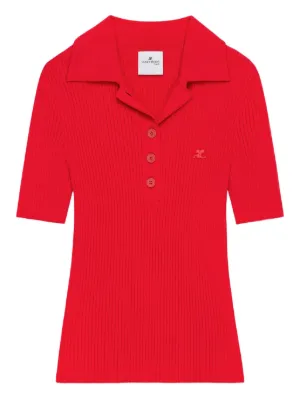 Tory Burch ニット ポロシャツ | レッド | FARFETCH JP