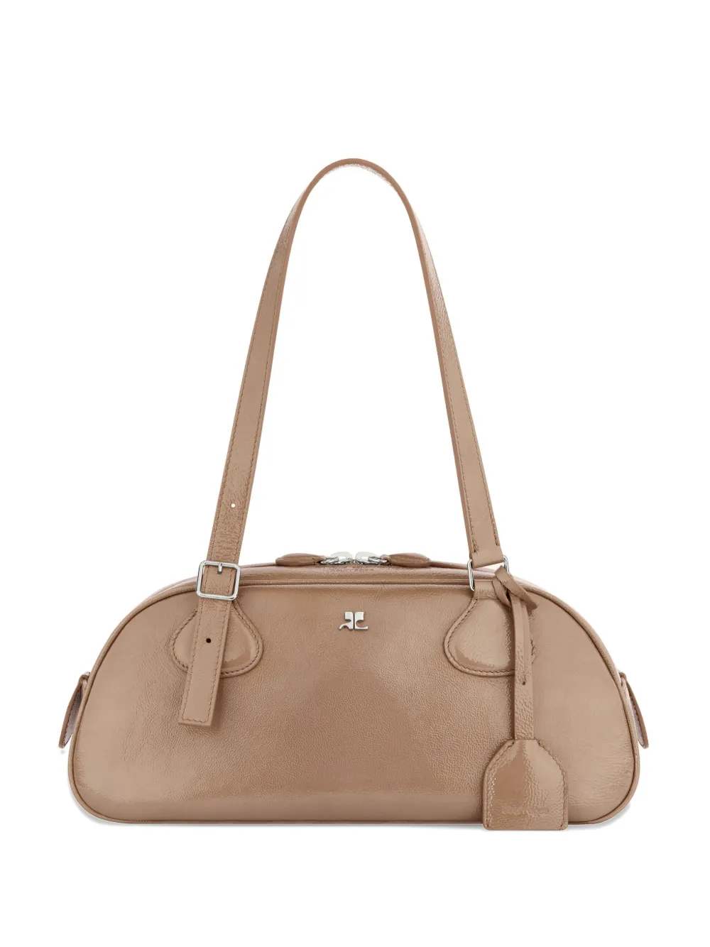 Courrèges medium Friday leather shoulder bag Beige
