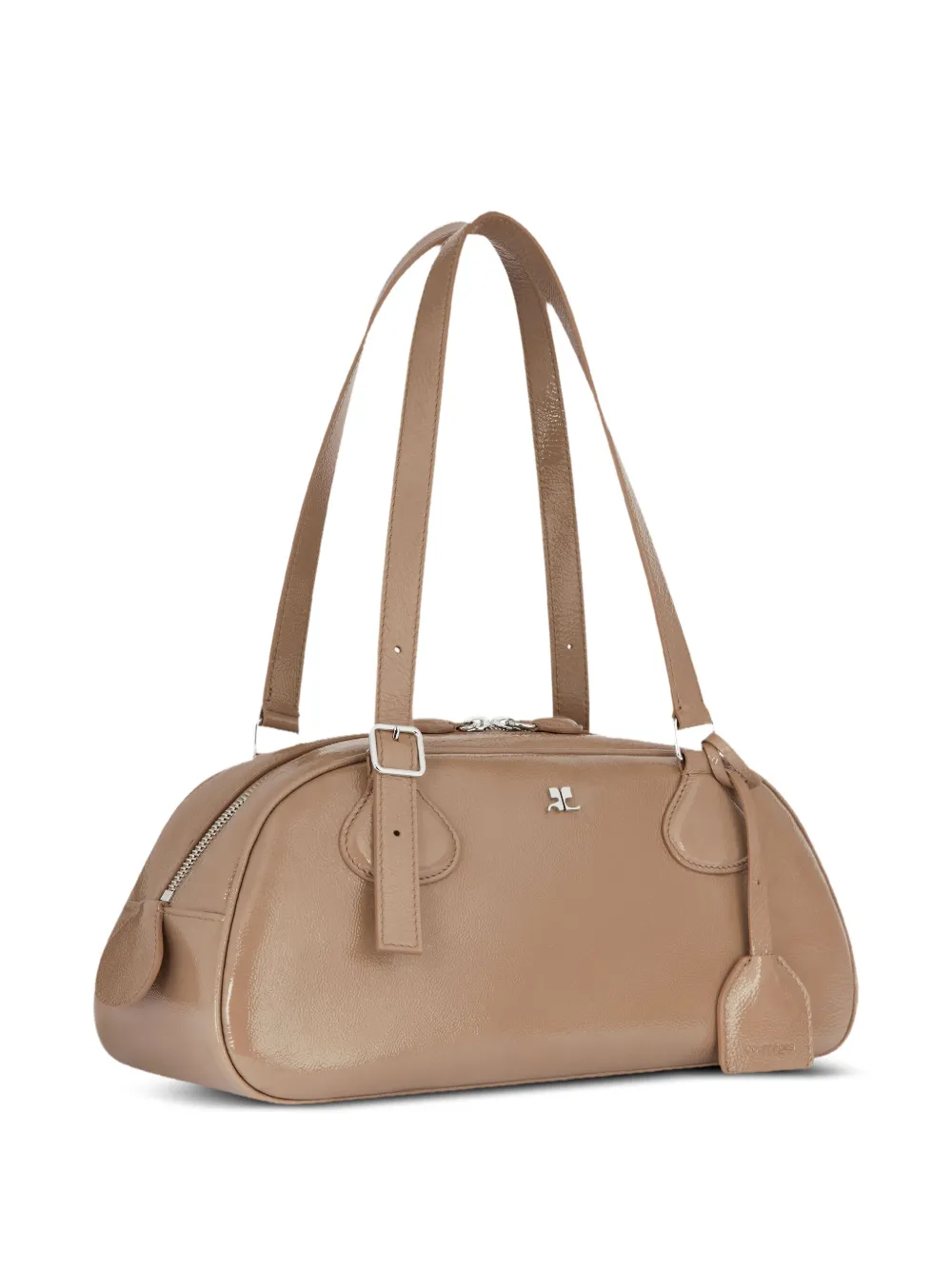 Courrèges medium Friday leather shoulder bag Beige