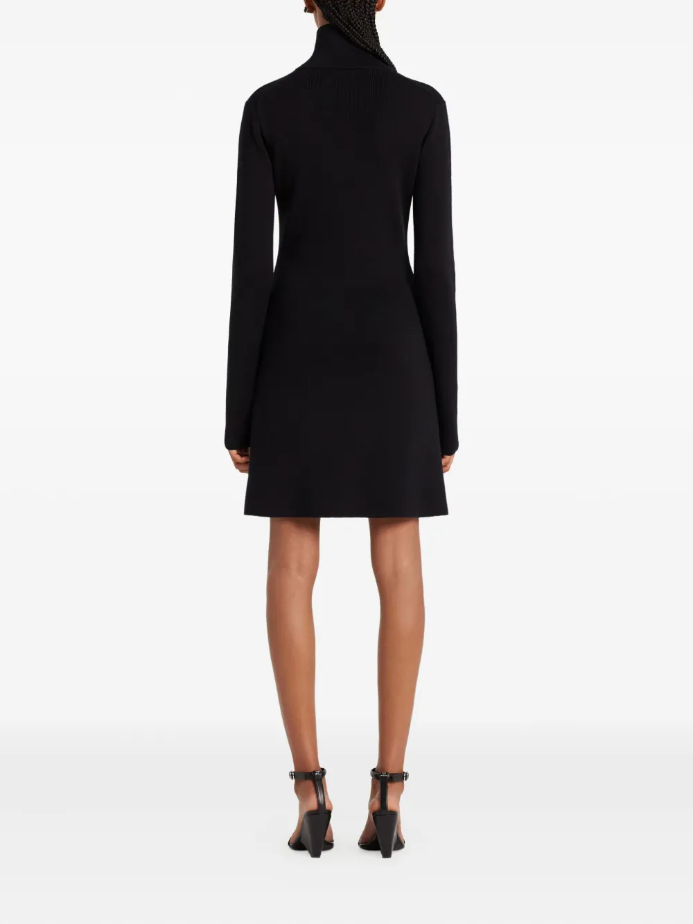 Courrèges Jersey jurk met ritssluiting Zwart