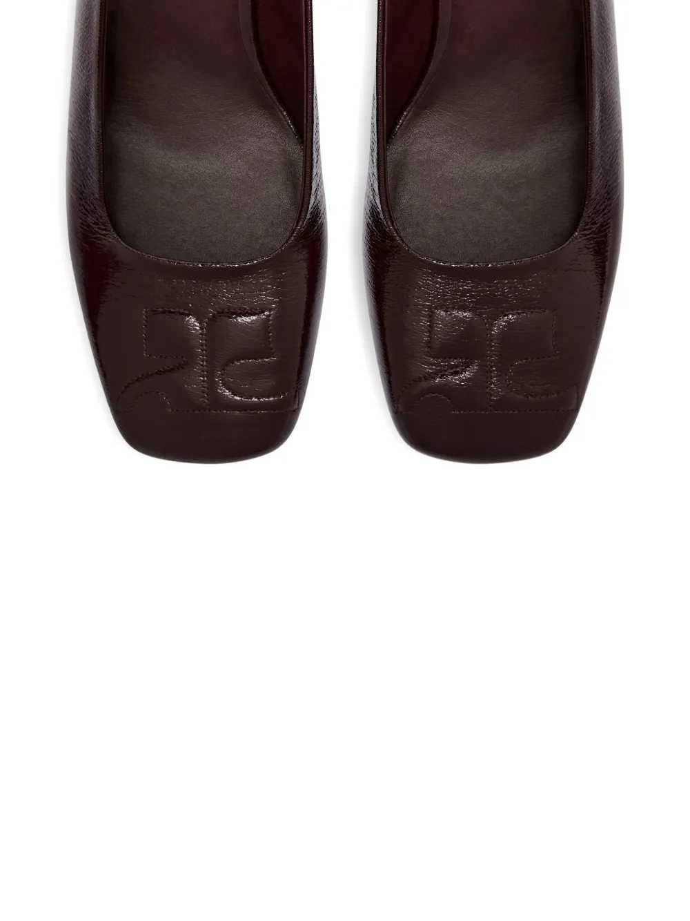 Courrèges 55 mm slingback schoenen met blokhak Rood