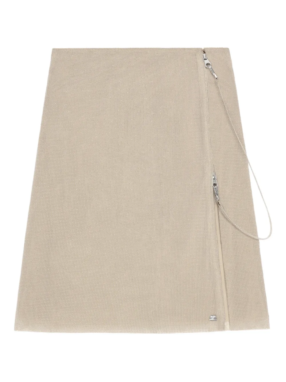 Courrèges asymmetrical zip-front skirt | Neutrals | Image 1
