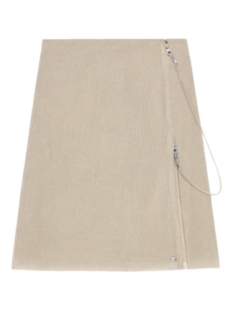 Courrèges asymmetrical zip-front skirt