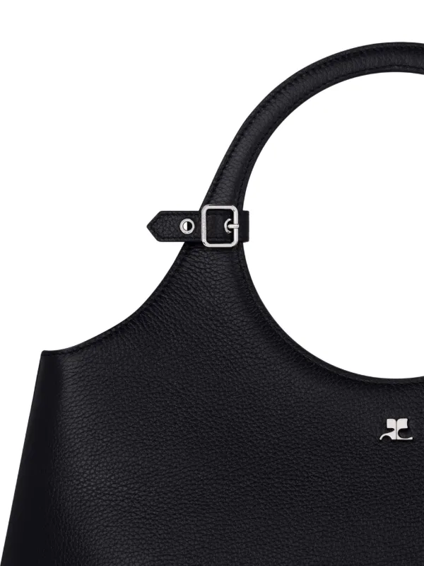 Courrèges Holy Day Leather Shoulder Bag | Black | FARFETCH CA