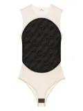Courrèges mesh-panel bodysuit - Black
