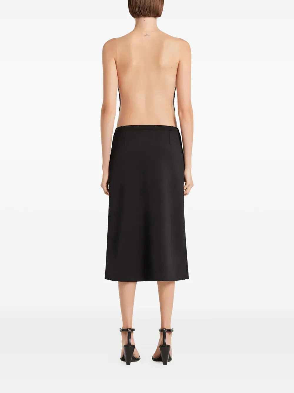 Courrèges Body met mesh vlak Zwart
