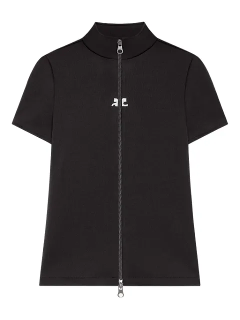 Courrèges zip-up short-sleeve top