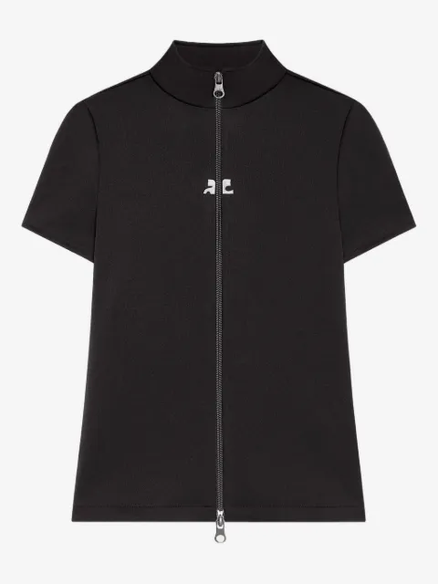 Courrèges zip-up short-sleeve top