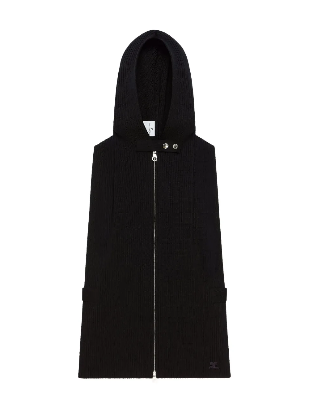 Courrèges Zip-up Hooded Vest
