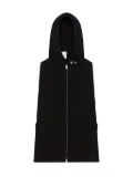 Courrèges zip-up hooded vest - Black