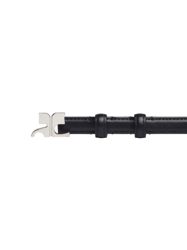Courrèges Leather Buckle Belt | Black | FARFETCH JO