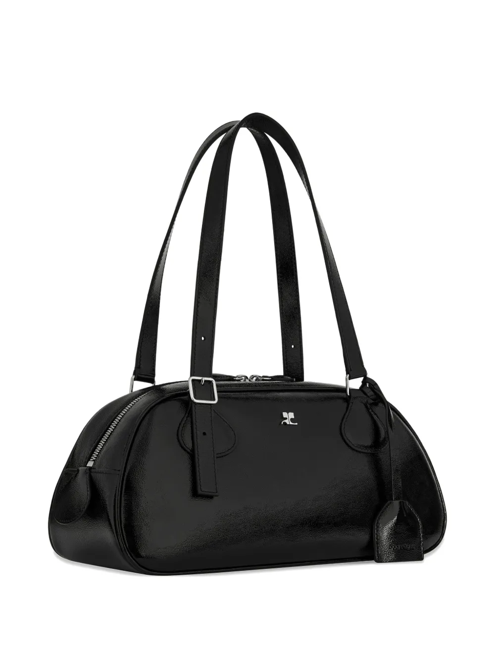 Courrèges Friday leather shoulder bag Zwart