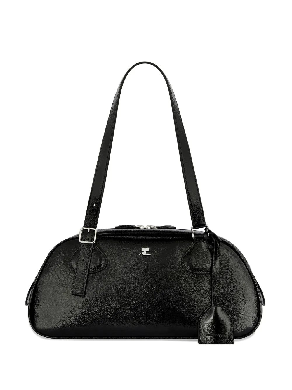 Courrèges Friday leather shoulder bag Zwart