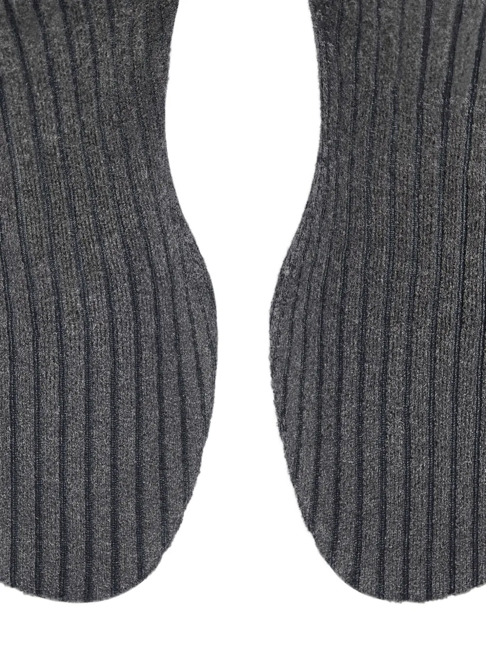 Courrèges ribbed-knit ankle boots Grey