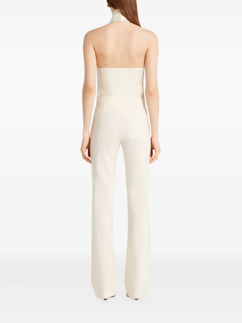 Courrèges Ellipse mouwloze top met hoge hals Beige