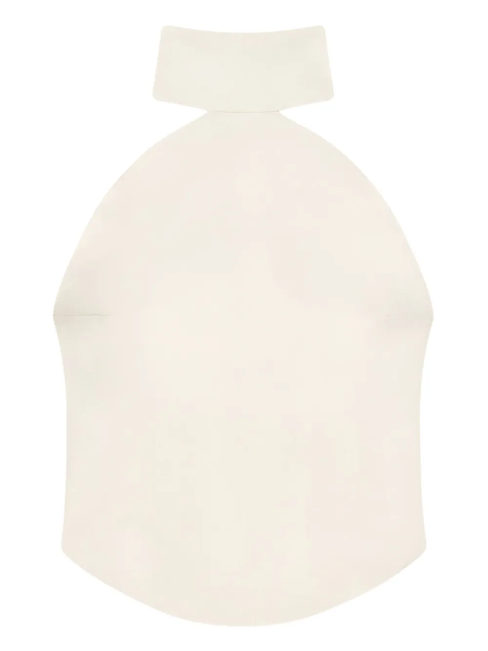 Courrèges Ellipse mouwloze top met hoge hals Beige