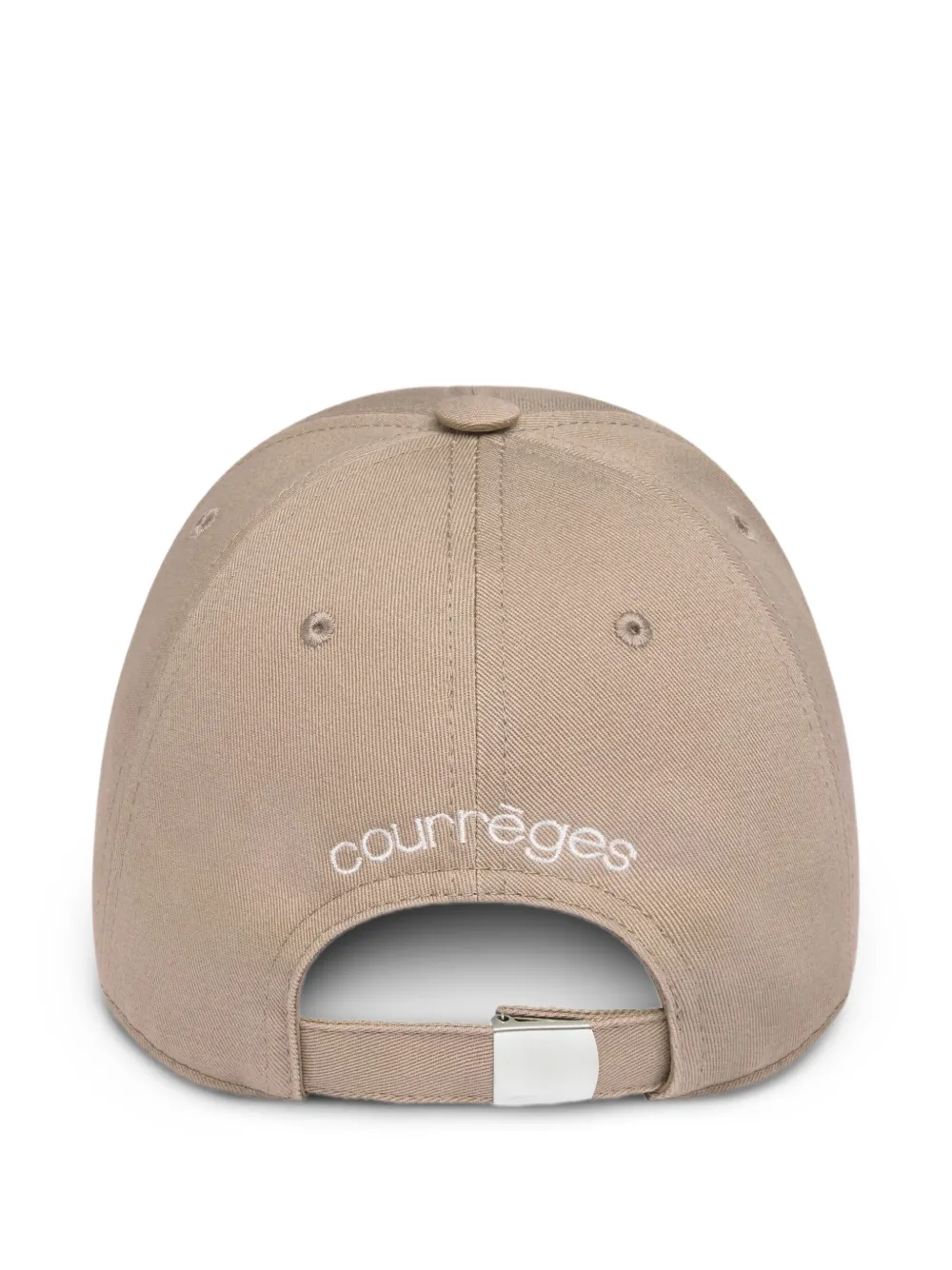 Courrèges Honkbalpet met geborduurd logo Beige