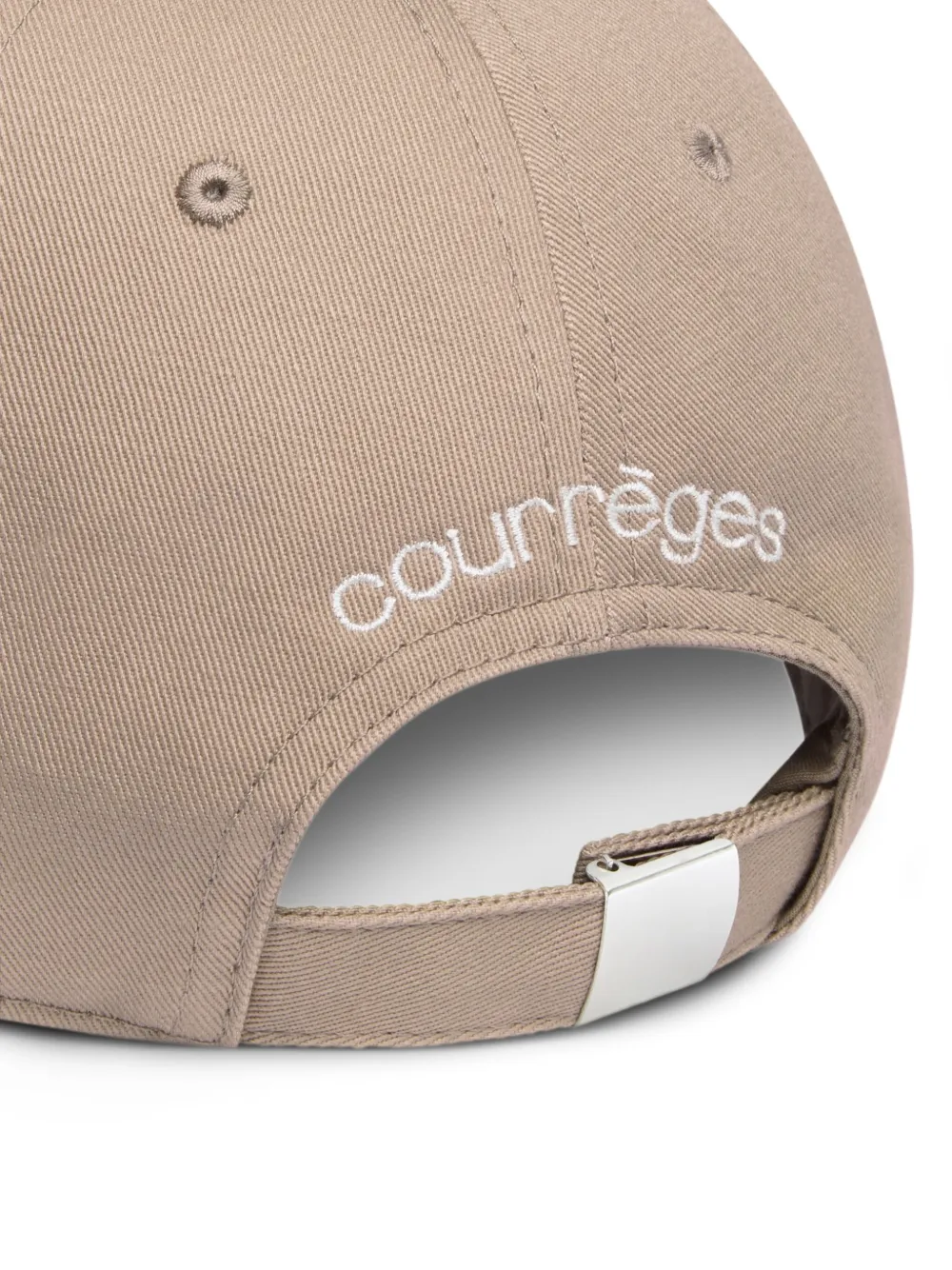 Courrèges Honkbalpet met geborduurd logo Beige