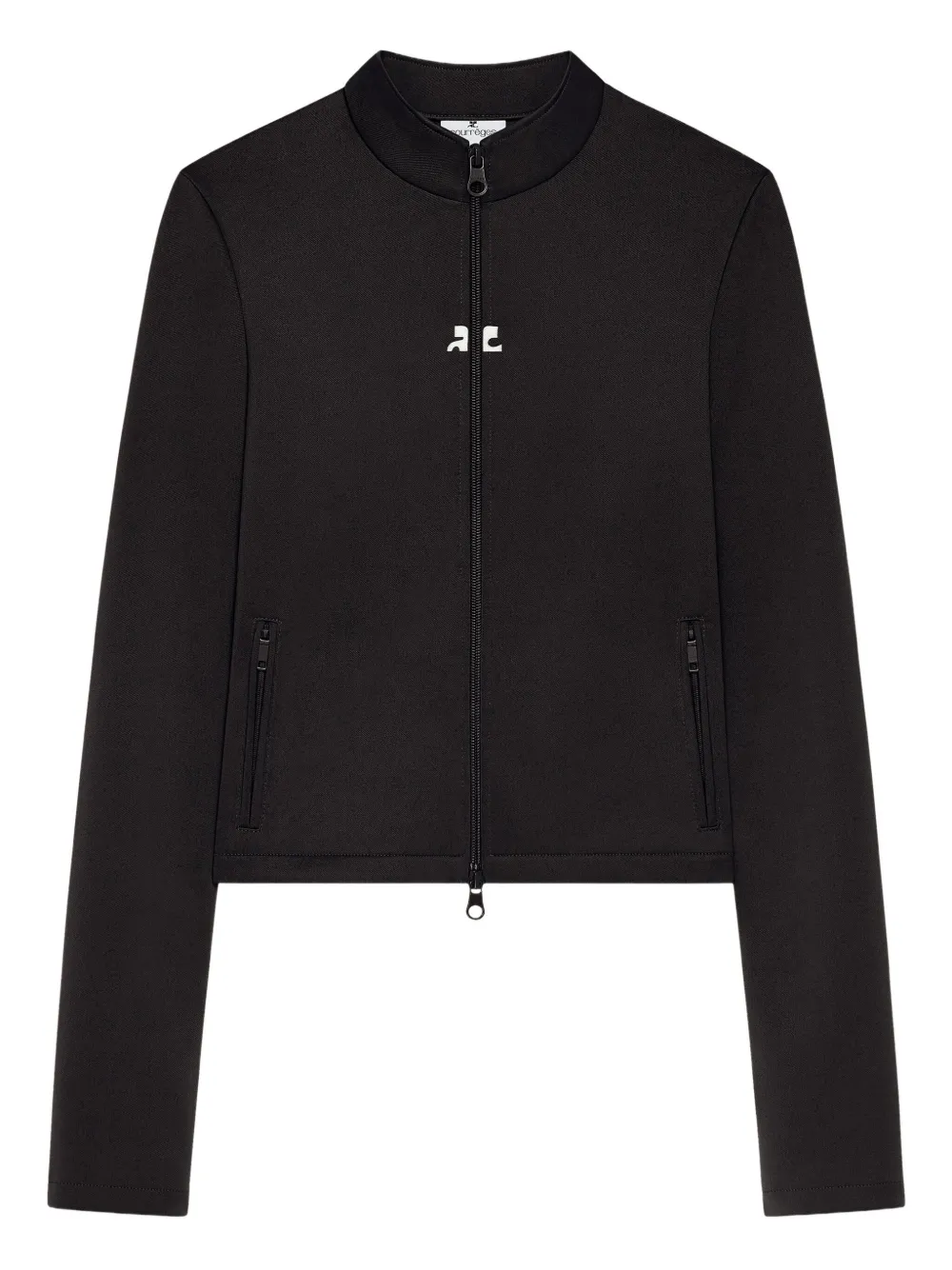 Courrèges Cropped jack met rits Zwart