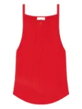 Courrèges ribbed halter top - Red