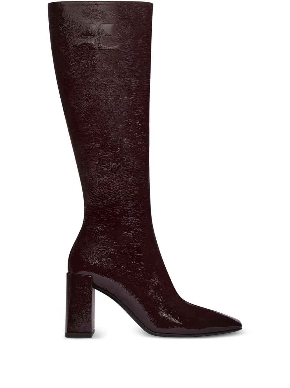 Courrèges 70mm Heritage block-heel knee-high boots Red