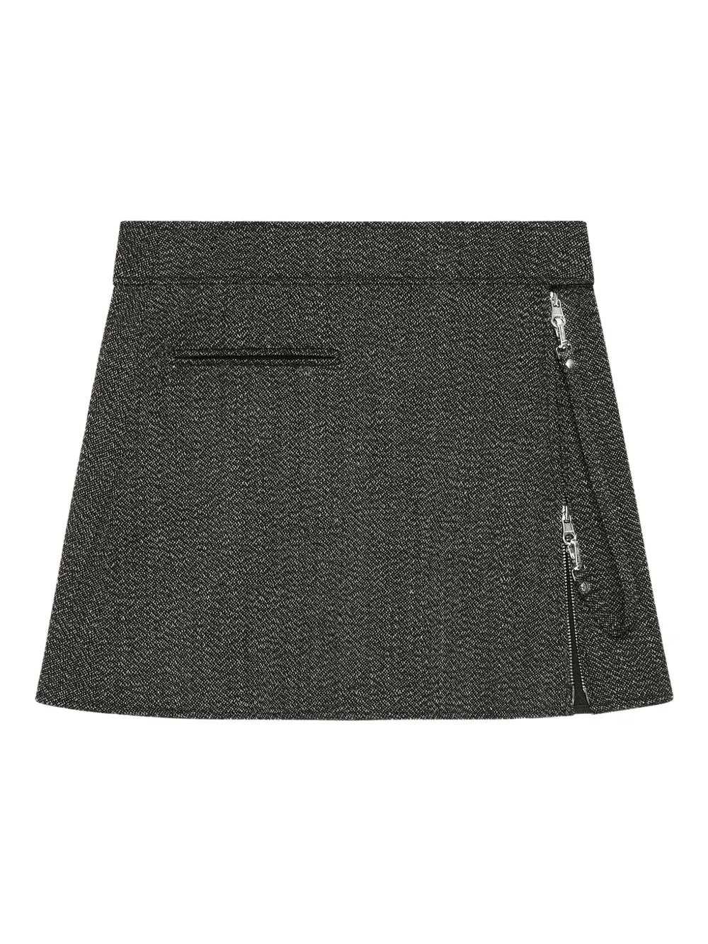 Courrèges zippered tweed mini skirt